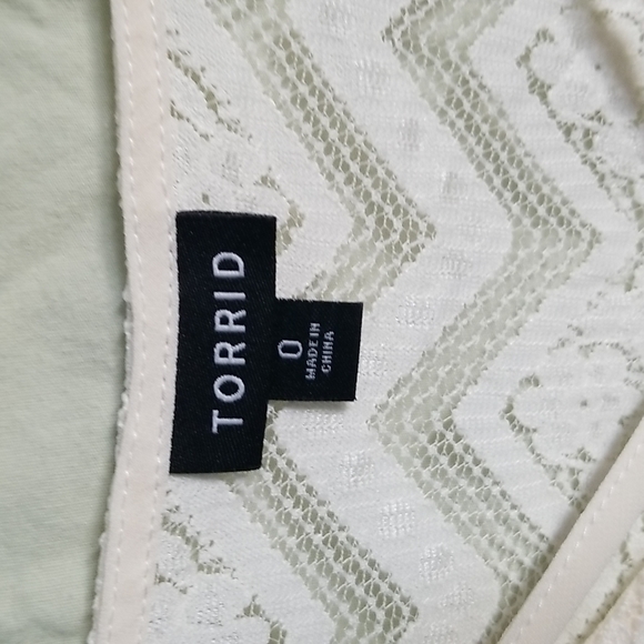 Torrid Cream Lace Top - Picture 2 of 4